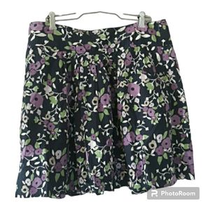 Ann taylor loft 100% cotton skirt floral spring